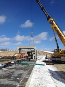 Precast concrete conveyer tunnel installation