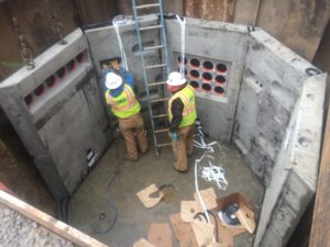 custom electrical panel manhole installation